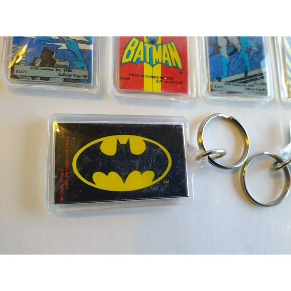 Batman Keychain Lot Of 7 Different Licensed Official DC Comics Superhero's 1980s - Picture 6 of 12